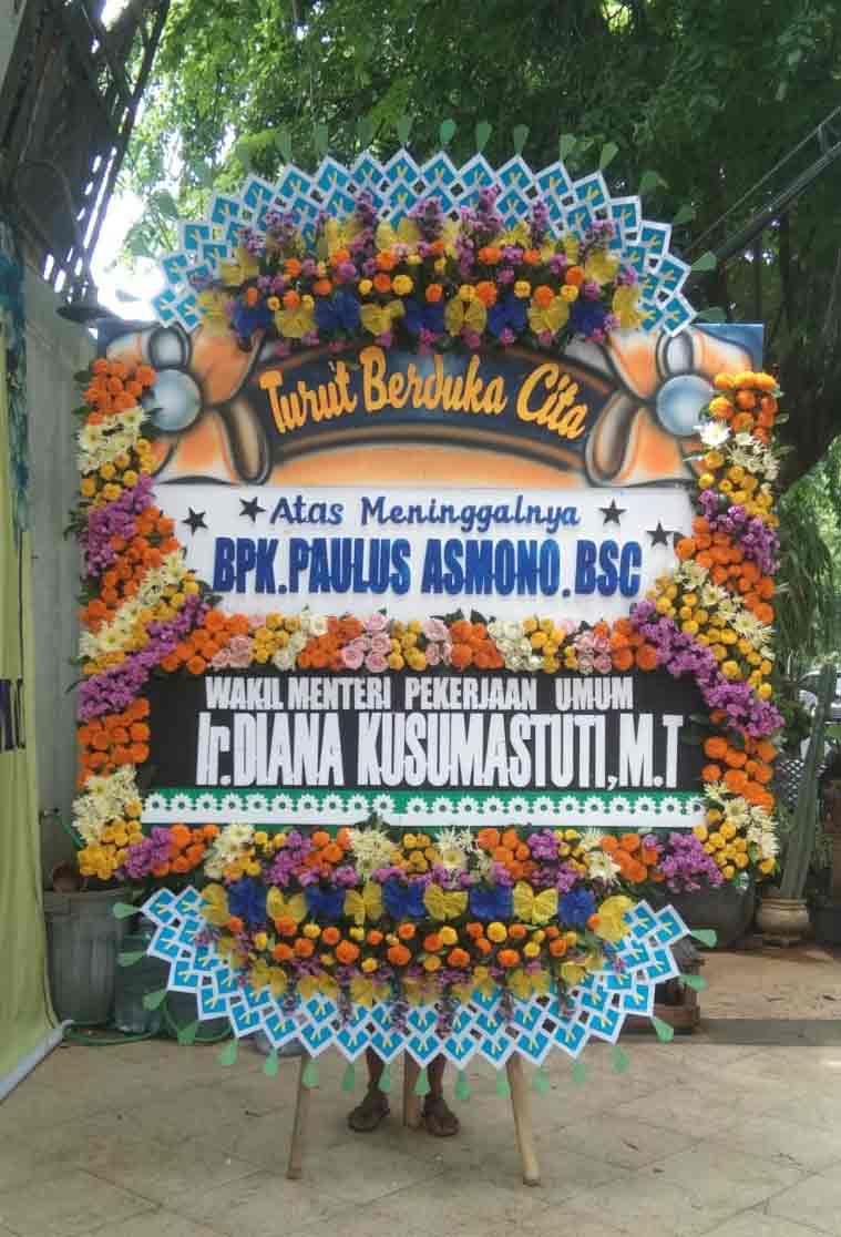 Bunga Papan Duka Cita JUMBO Spektakuler - Full Border Super Masif - Dorus Florist