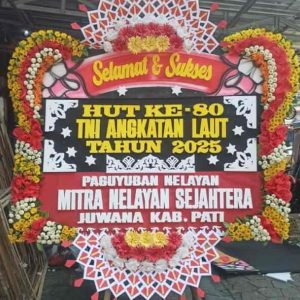 Bunga Papan Selamat Premium - Desain Merah Meriah Super Padat - Dorus Florist