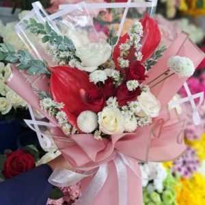 Bunga Tangan Hand Bucket Buket Pesona Eksotis (The Exotic Charm Bouquet)