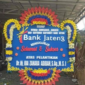 Bunga Papan Selamat & Sukses - Desain Megah Royal Blue - Dorus Florist