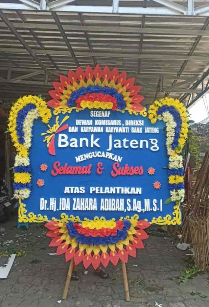 Bunga Papan Selamat & Sukses - Desain Megah Royal Blue - Dorus Florist