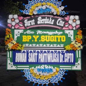 Dorus Florist Bunga Papan Duka Cita (Model Hijau-Biru Formal)