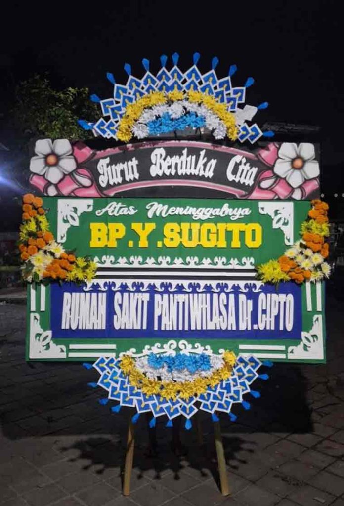 Dorus Florist Bunga Papan Duka Cita (Model Hijau-Biru Formal)