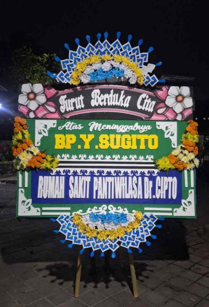 Papan Bunga Duka Cita Klasik Multi-Panel - oleh Dorus Florist