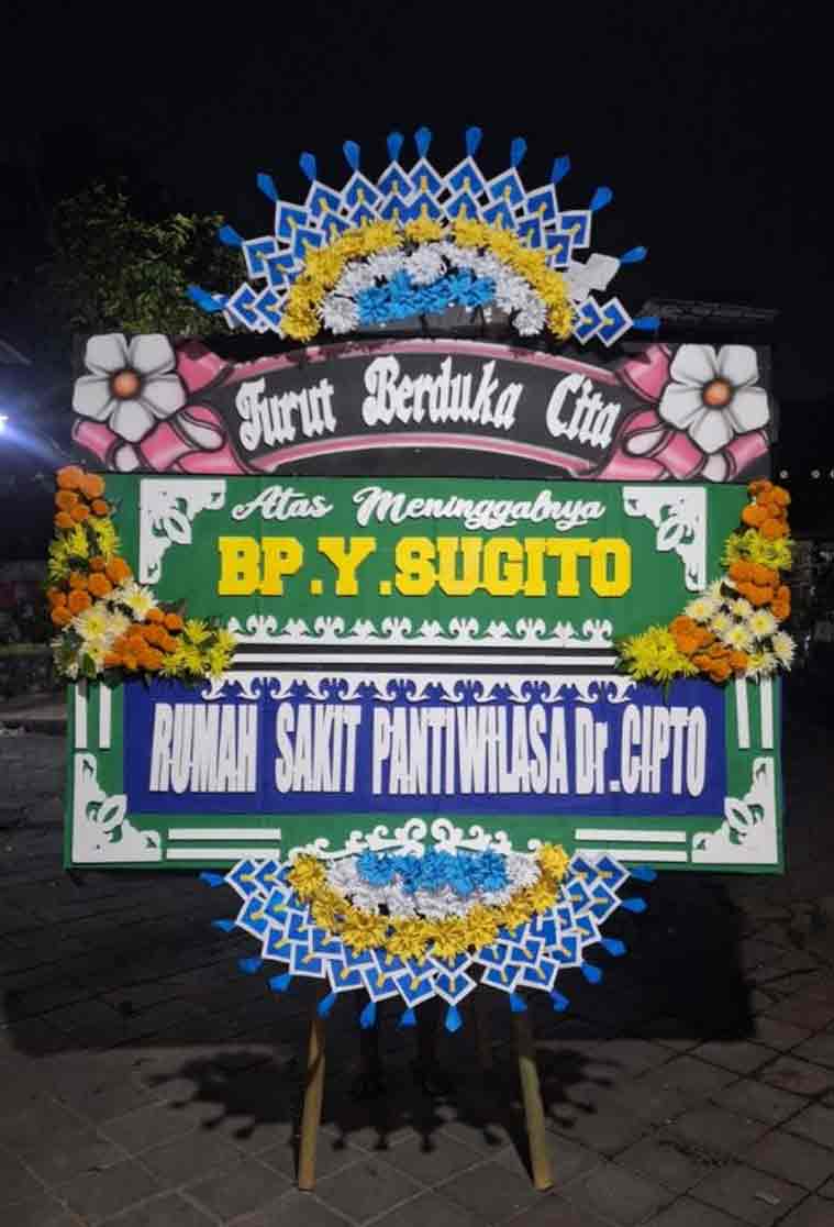 Papan Bunga Duka Cita Klasik Multi-Panel - oleh Dorus Florist