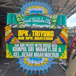 Papan Bunga Duka Cita Modern (Hijau-Hitam) - oleh Dorus Florist