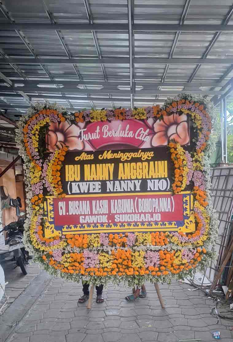 Bunga Papan Duka Cita JUMBO - Bingkai Penuh (Full Border) Super Masif - Dorus Florist