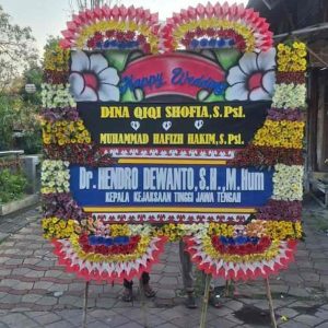 Bunga Papan Happy Wedding JUMBO - Bingkai Penuh (Full Border) Super Masif - Dorus Florist