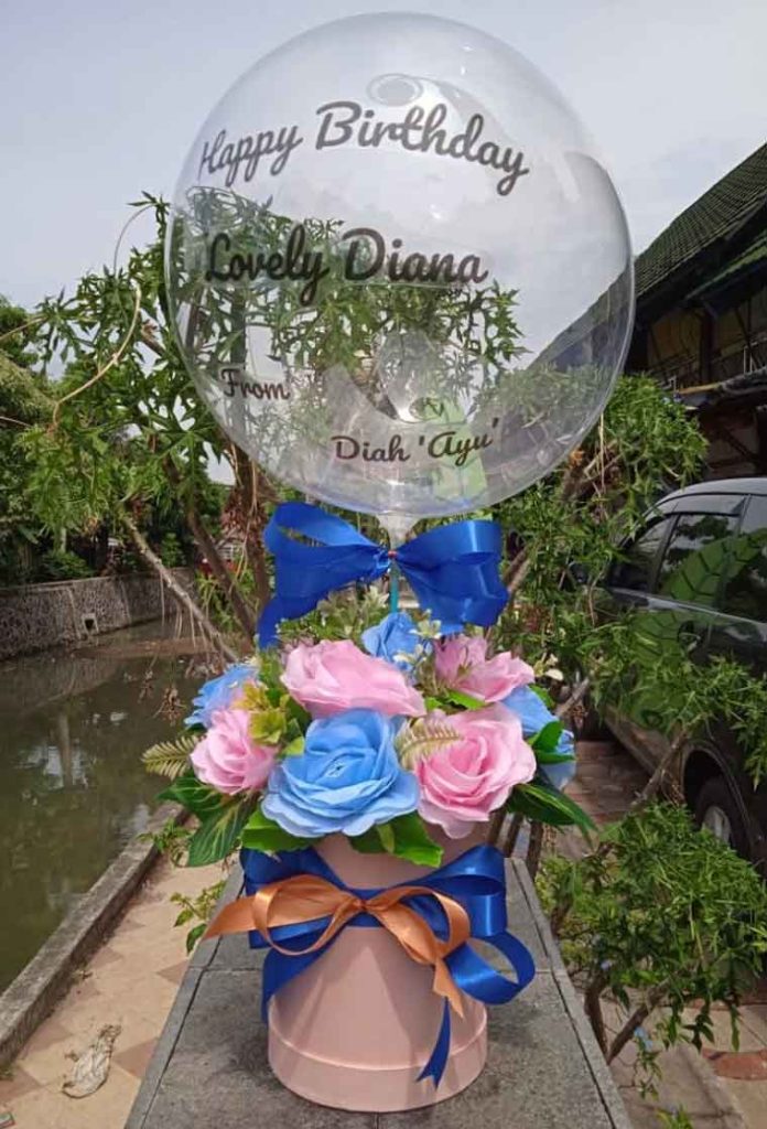 Bunga Meja Murah Bloom Box Balon Abadi (The Everlasting Bubble Bloom Box)