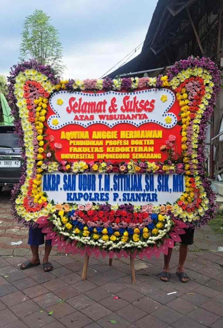 Bunga Papan Selamat Spektakuler - Bingkai Penuh (Full Border) Super Masif - Dorus Florist