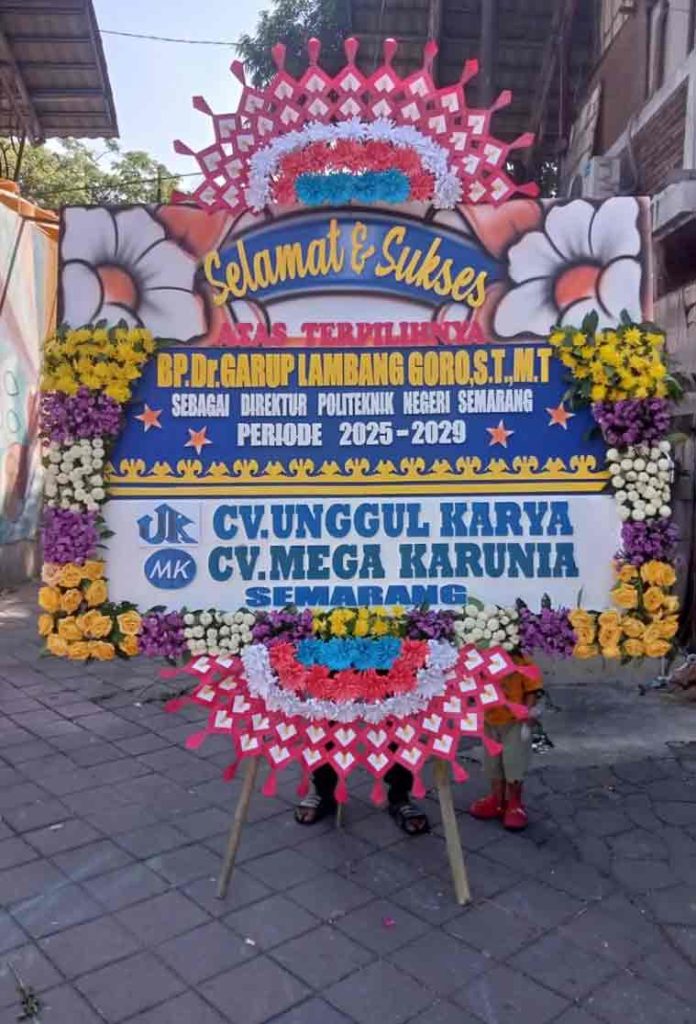 Bunga Papan Selamat Spektakuler - Full Border Rangkaian Super Padat - Dorus Florist
